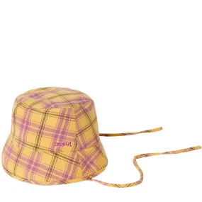 WOMEN'S PLAID BUCKET HAT YELLOW | Bodega