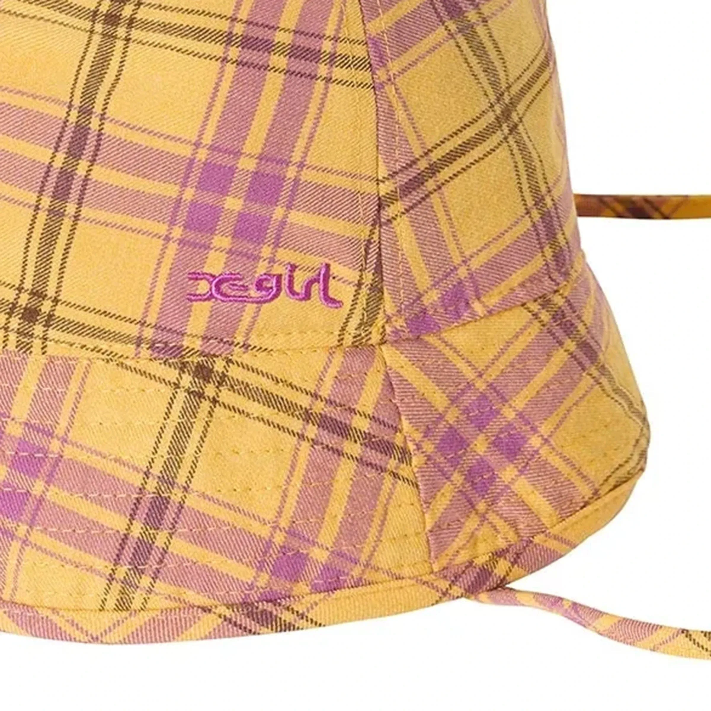 WOMEN'S PLAID BUCKET HAT YELLOW | Bodega