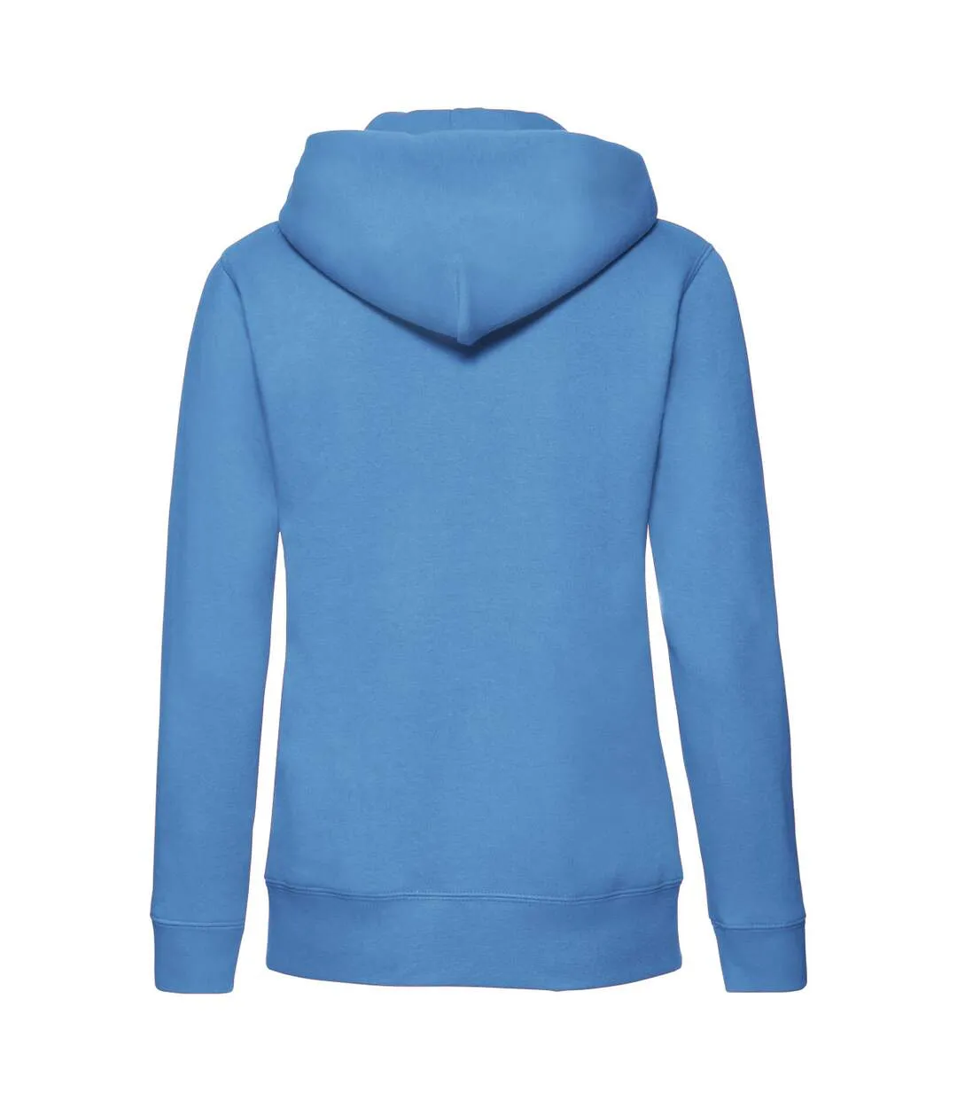 Womens/ladies premium lady fit full zip hoodie azure blue Fruit of the Loom