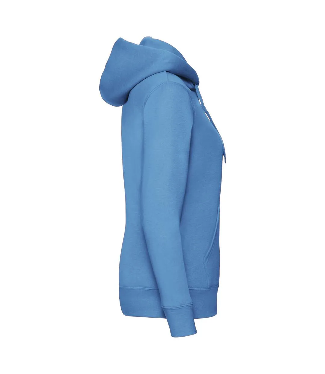 Womens/ladies premium lady fit full zip hoodie azure blue Fruit of the Loom