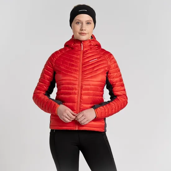 Women's ExpoLite Insulated Hooded Jacket - Ember Orange | Craghoppers UK