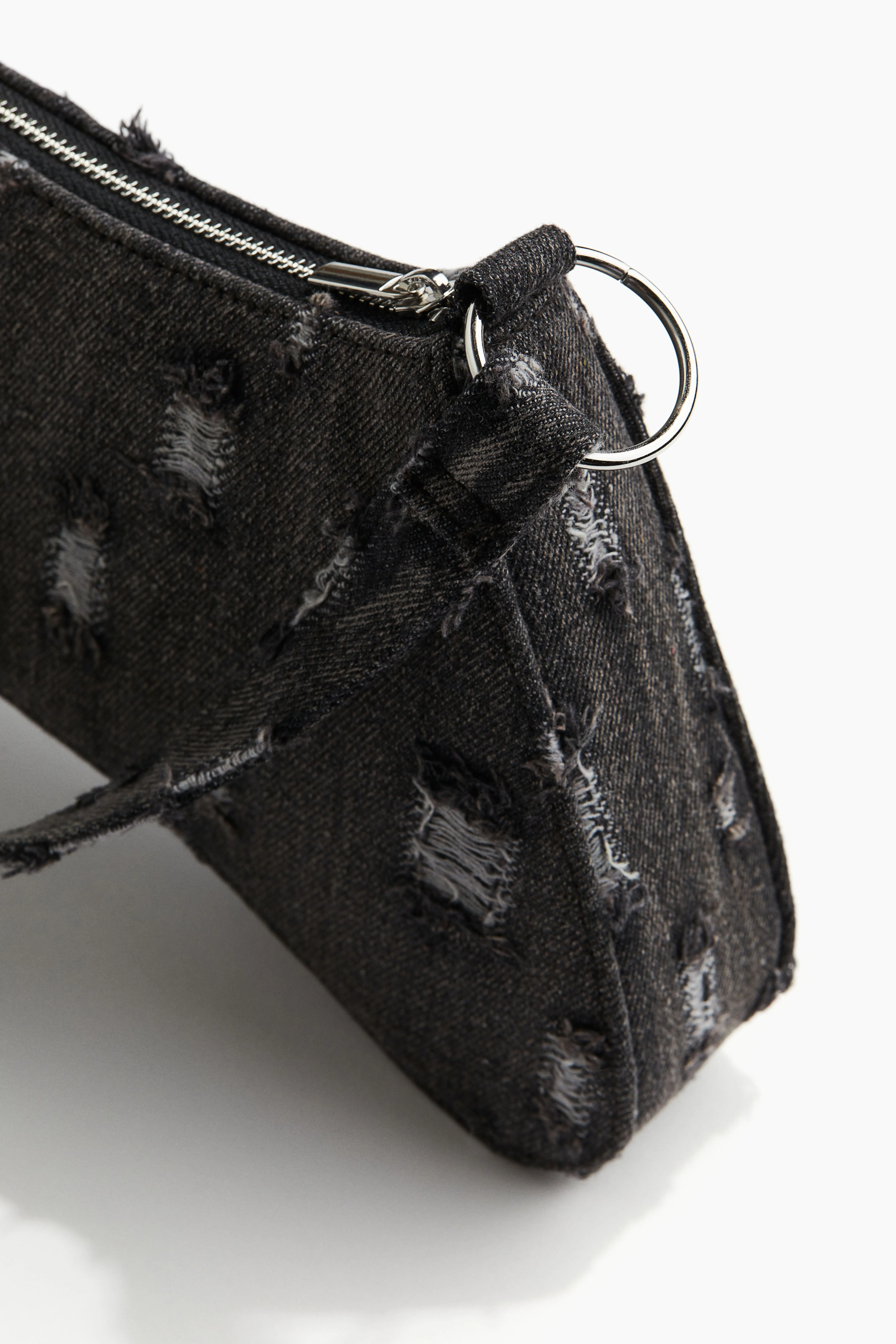 Worn-look denim shoulder bag - Black - Ladies | H&M GB